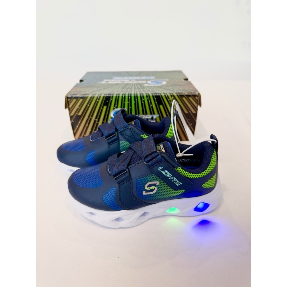 Skechers Sports Toddler Sneakers Blue Size 10 Back To School Light Up Slip On